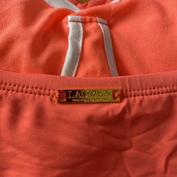 NWT Ralph Lauren Twisted One-Piece Suit in Coral Reef Size 12 - Picture 8 of 15